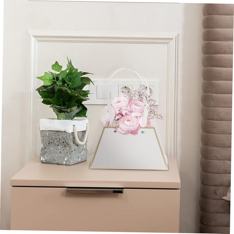 FOMIYES 4 Pack Tear Resistant Paper Flower Bouquet Decor Plant Holder For Balcony Window - Image 5
